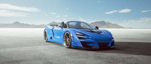A high-performance McLaren 720S supercar showcasing its sleek, aerodynamic body and... UWUHD hd background