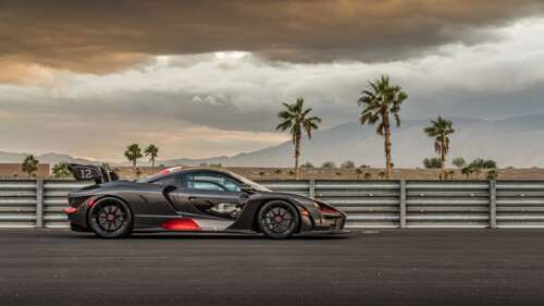 A detailed view of a McLaren Senna supercar featuring its aerodynamic body and aggressive... 4K (Ultra HD) wallpaper download
