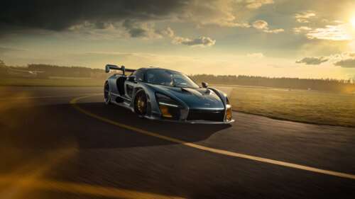 A high-performance McLaren Senna supercar featuring aggressive aerodynamic design... 4K (Ultra HD)