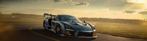 A high-performance McLaren Senna supercar featuring aggressive aerodynamic design... Dual UHD free background images