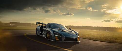 A high-performance McLaren Senna supercar featuring aggressive aerodynamic design... UWUHD free wallpaper for computer