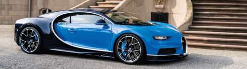 A high-performance Bugatti Chiron supercar featuring sleek aerodynamic lines and... Dual UHD free wallpaper for computer