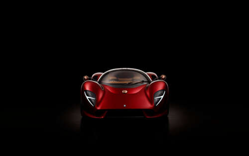 A detailed close-up of the De Tomaso P72 supercar, highlighting its aerodynamic body... 7680x4800 computer backgrounds