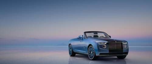 A detailed view of a Rolls-Royce Boat Tail showcasing vibrant reflections and sleek... UWUHD wallpaper images