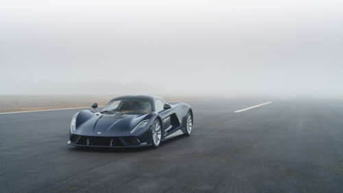 A high-resolution view of the Hennessey Venom F5 supercar, highlighting its sleek... 4K (Ultra HD) wallpaper download