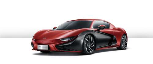 A sleek Qiantu K50 electric vehicle featuring a modern and aerodynamic design. free background