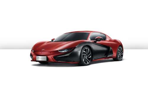 A sleek Qiantu K50 electric vehicle featuring a modern and aerodynamic design. 7680x4800 free background