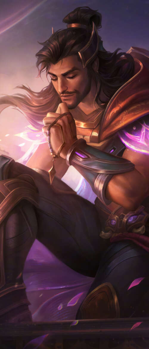 Akshan, the legendary rogue from League of Legends, in a dynamic pose. Samsung Galaxy Z Flip7 background images hd