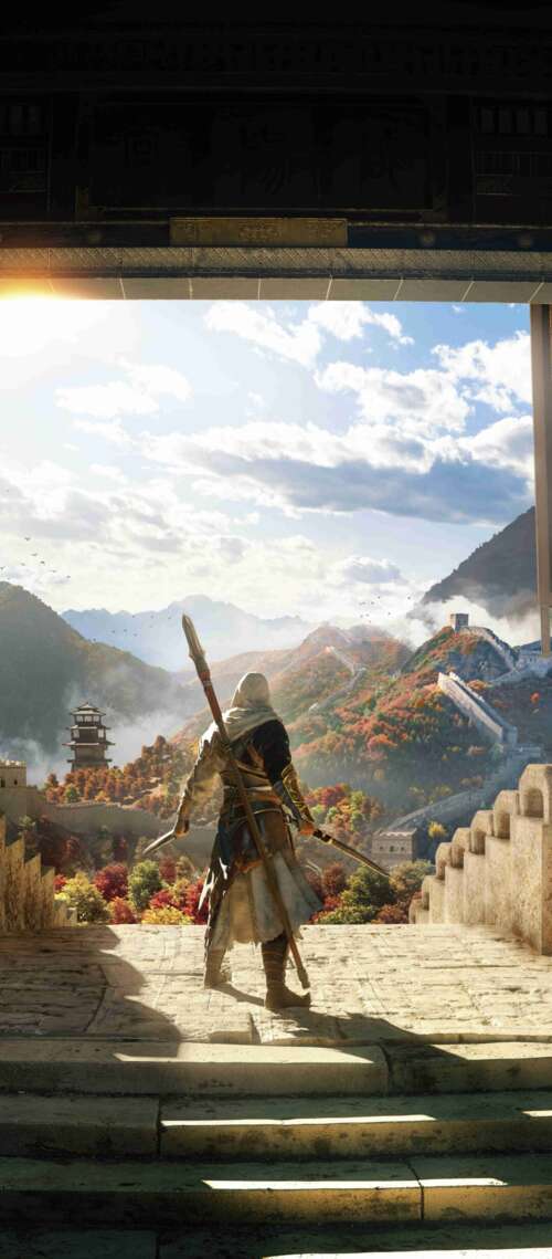 A cinematic view of an assassin from the video game Assassin's Creed Jade set in... Doogee S300 Plus wallpaper images