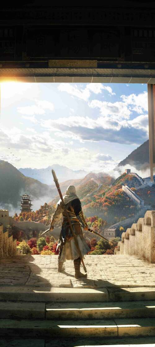 A cinematic view of an assassin from the video game Assassin's Creed Jade set in... Oukitel WP62 pictures for wallpaper