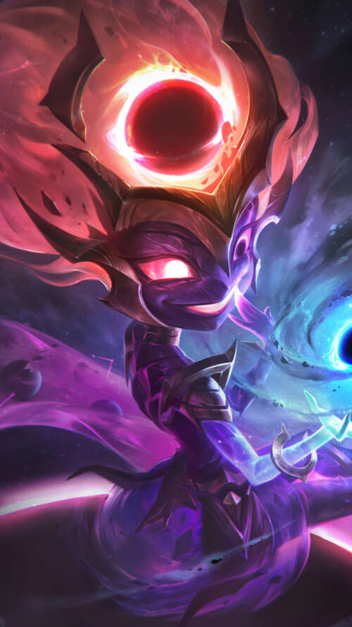Zoe, personaggio del videogioco League of Legends, è circondata da un enorme e luminoso... lava Play Max