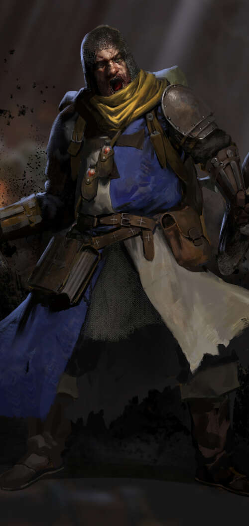 A hooded character lurking in a dark, stone dungeon corridor, inspired by the game... TCL K70 free background images