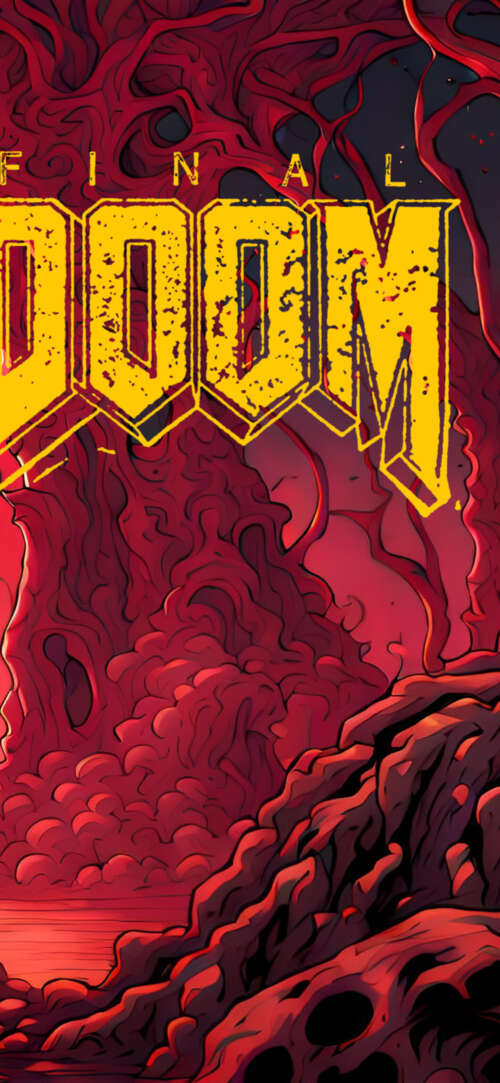 Doomguy, the iconic protagonist of the Doom video game series, wearing his signature... Oppo Find X9 Ultra lock screen wallpaper