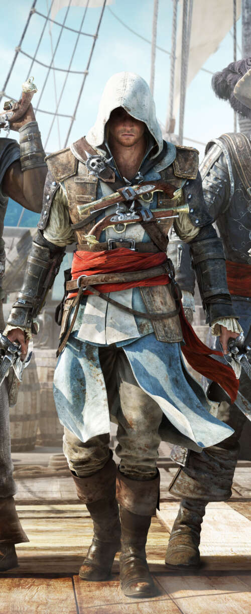 Un ritratto cinematografico di Edward Kenway, protagonista di Assassin's Creed IV:... Samsung Galaxy Z Flip7 FE