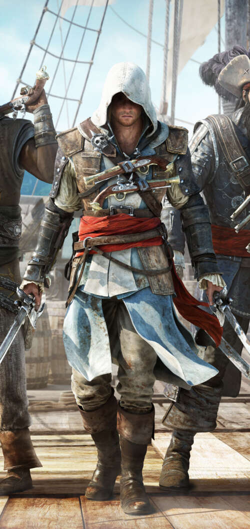 Un ritratto cinematografico di Edward Kenway, protagonista di Assassin's Creed IV:...