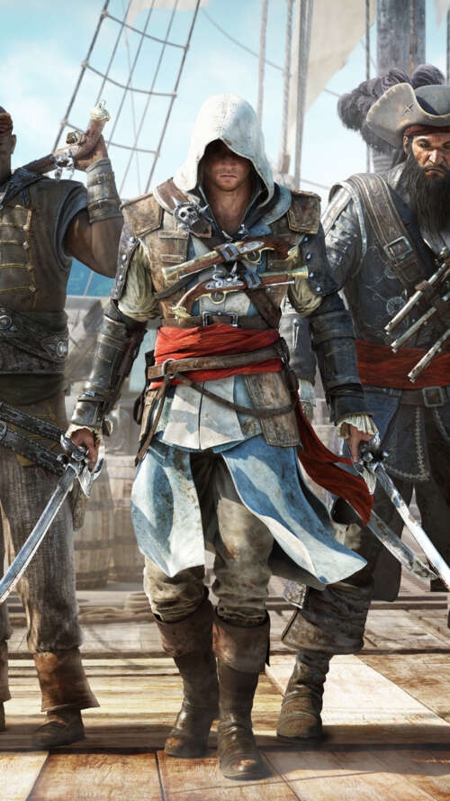 Un ritratto cinematografico di Edward Kenway, protagonista di Assassin's Creed IV:...