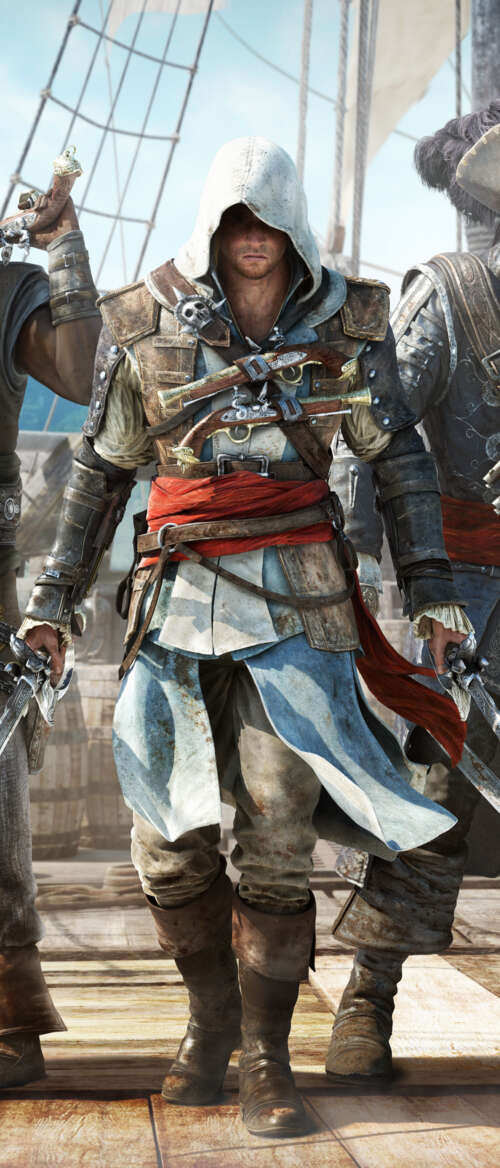 Un ritratto cinematografico di Edward Kenway, protagonista di Assassin's Creed IV:...