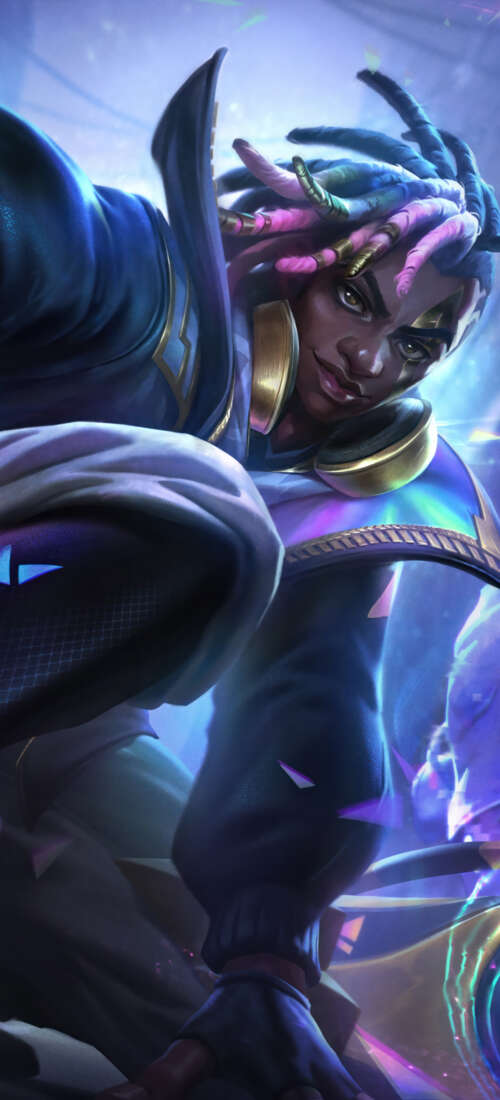 A cinematic depiction of the character Ekko from League of Legends. Honor X9d free background images