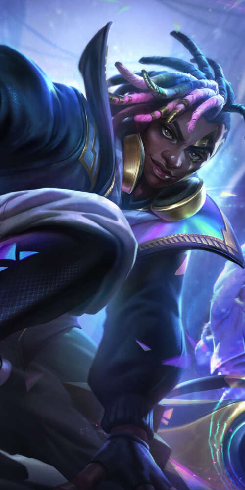 A cinematic depiction of the character Ekko from League of Legends. Doogee Fire 3 Max background images hd