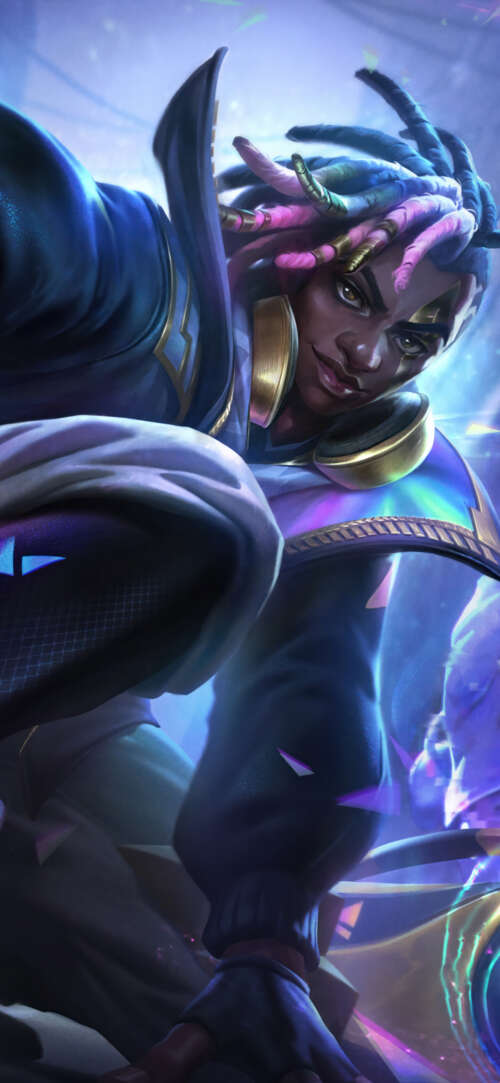 A cinematic depiction of the character Ekko from League of Legends. Oppo Find X9 Ultra free hd wallpapers