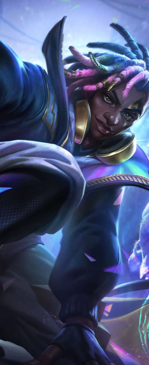 A cinematic depiction of the character Ekko from League of Legends. Meizu Note 16 wallpaper images