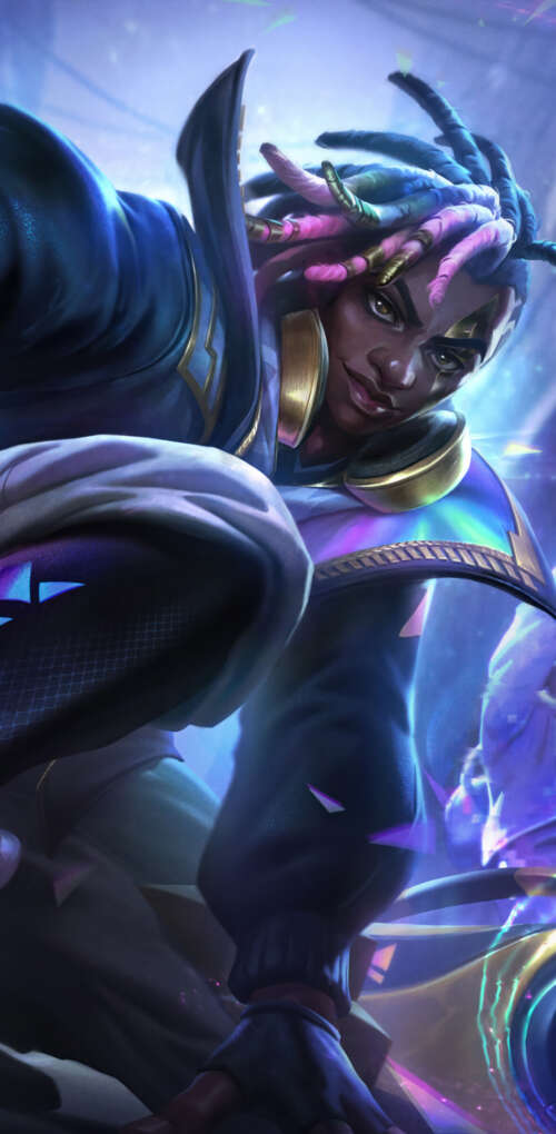 A cinematic depiction of the character Ekko from League of Legends. Huawei Mate 30 Pro pictures for wallpaper