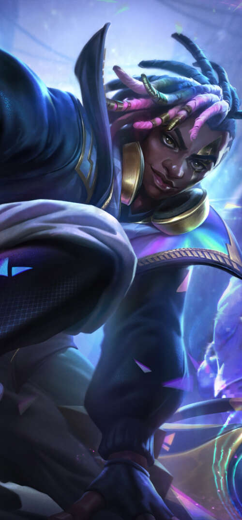 A cinematic depiction of the character Ekko from League of Legends. Samsung Galaxy S26 Ultra free hd wallpapers