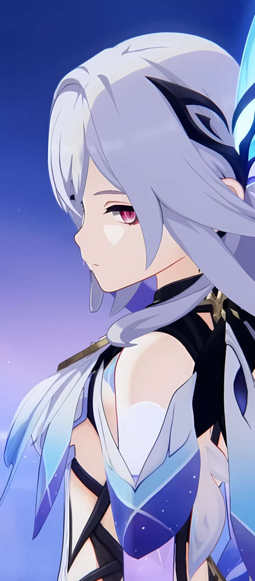 A beautiful anime character in the style of Genshin Impact, featuring intricate fantasy... Doogee S300 Plus free wallpaper