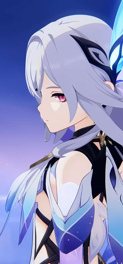 A beautiful anime character in the style of Genshin Impact, featuring intricate fantasy... Samsung Galaxy S26 Ultra cell phone backgrounds free