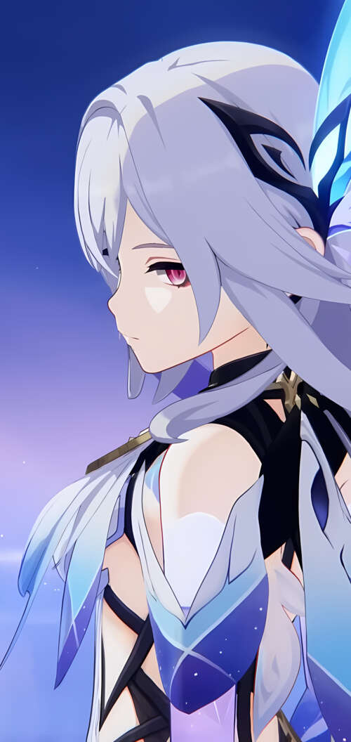 A beautiful anime character in the style of Genshin Impact, featuring intricate fantasy... TCL K70 free hd wallpapers