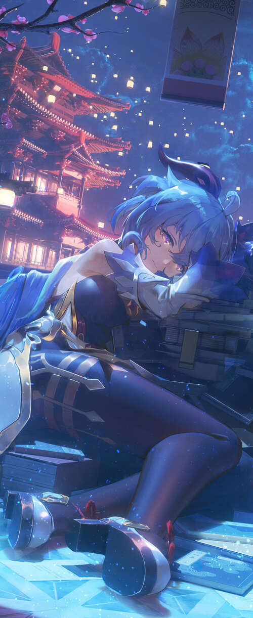 Un’elegante rappresentazione di Ganyu, personaggio del videogioco Genshin Impact,... Samsung Galaxy Z Flip7 FE