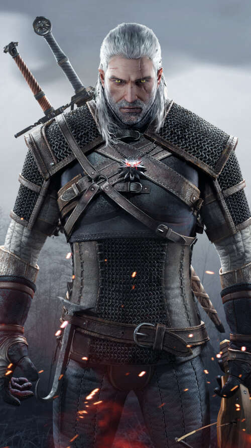 Un ritratto cinematografico di Geralt di Rivia, protagonista del videogioco The Witcher... lava Play Max