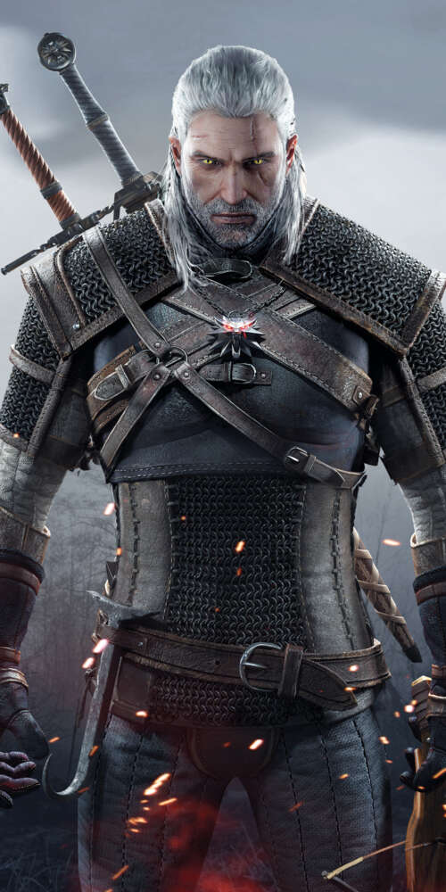 Un ritratto cinematografico di Geralt di Rivia, protagonista del videogioco The Witcher... Doogee Fire 3 Ultra