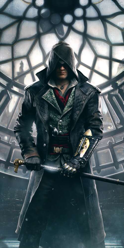 A cinematic portrait of Jacob Frye from the video game Assassin's Creed: Syndicate. Doogee Fire 3 Max wallpaper photo gallery download