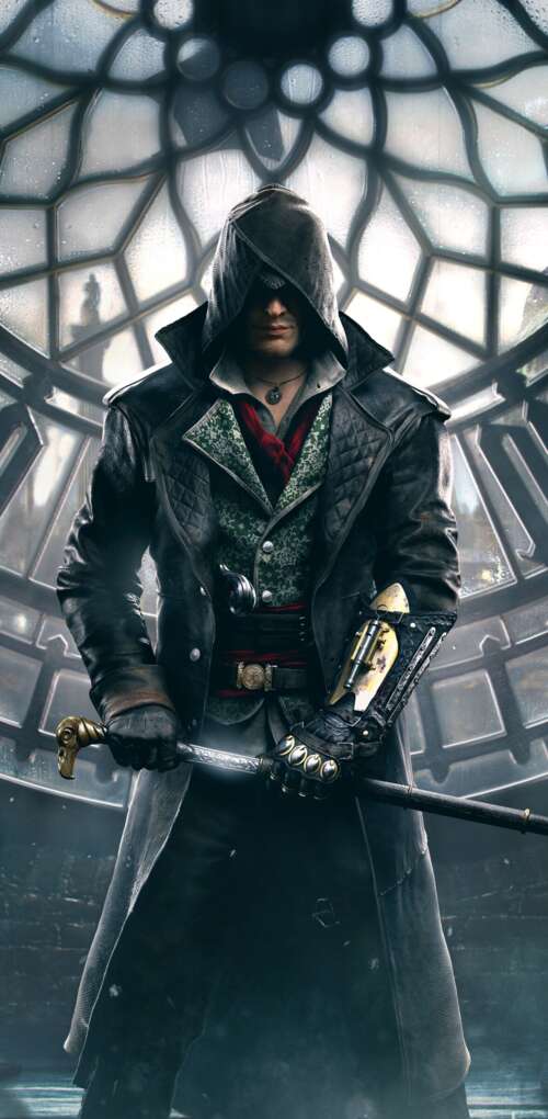 A cinematic portrait of Jacob Frye from the video game Assassin's Creed: Syndicate. Huawei Mate 30 Pro free background images