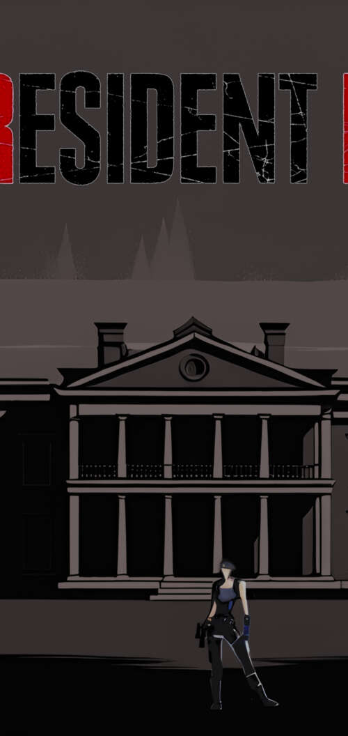 Jill Valentine encountering zombies inside the dark Spencer Mansion from the Resident... download free wallpaper for phone
