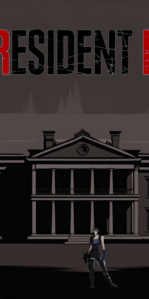 Jill Valentine encountering zombies inside the dark Spencer Mansion from the Resident... Doogee Fire 3 Max cell phone backgrounds free