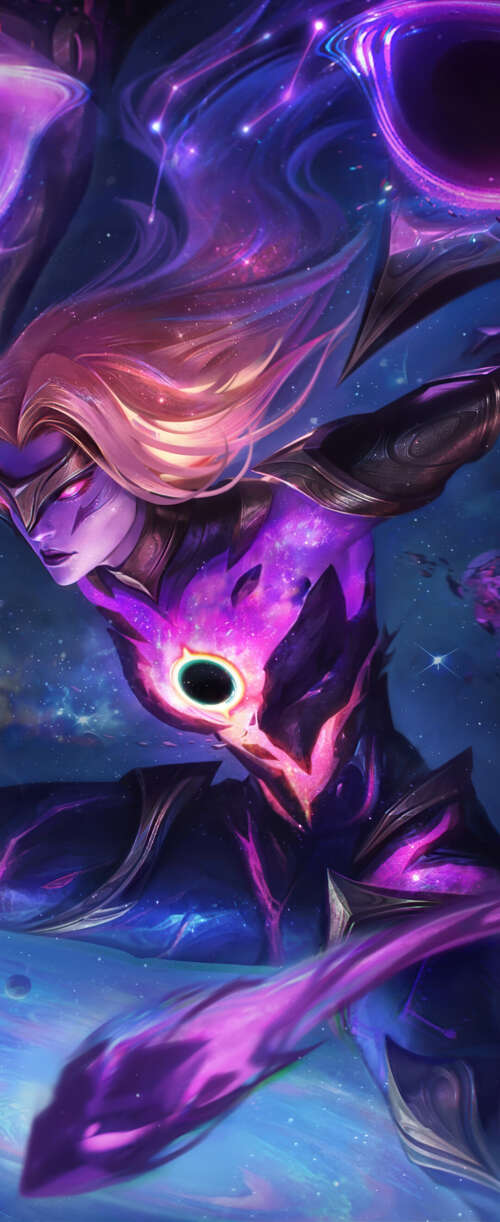 Cinematic portrait of Kai'Sa from League of Legends featuring her signature void-tech... Meizu Note 16 wallpaper