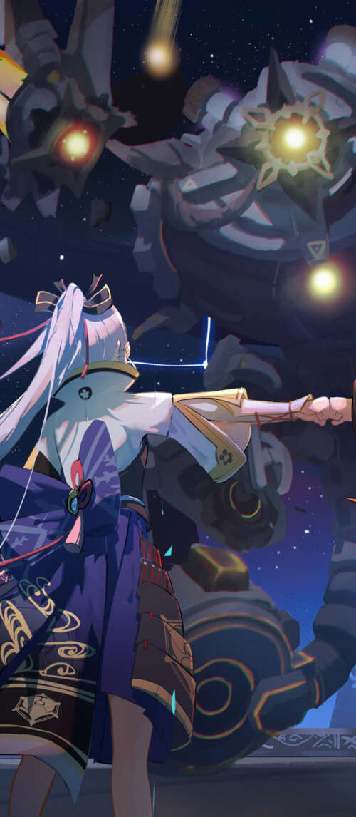 Un’opera d’arte digitale di alta qualità che raffigura i personaggi Kamisato Ayaka... Xiaomi Redmi 14C 5G