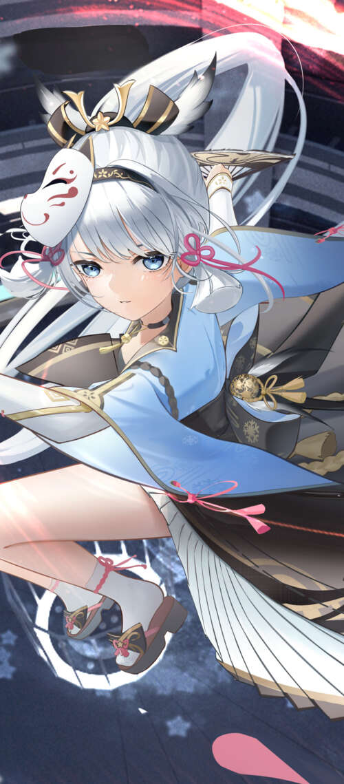 A high-quality character portrait of Kamisato Ayaka from Genshin Impact. Doogee S300 Plus wallpaper images