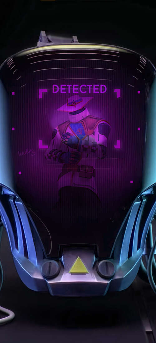 The robotic combat agent KAY/O from the video game Valorant in a tactical pose. realme neo7 Turbo pictures for wallpaper