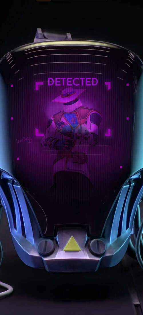 The robotic combat agent KAY/O from the video game Valorant in a tactical pose. Honor X9d