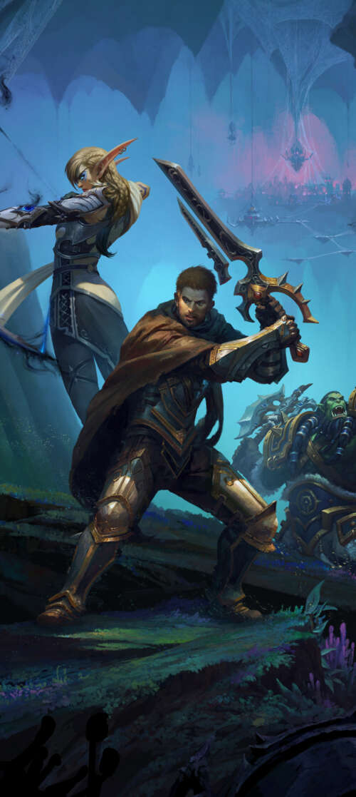 Alleria Windrunner, Anduin Wrynn, and Thrall from World of Warcraft agm G3 lock screen wallpaper
