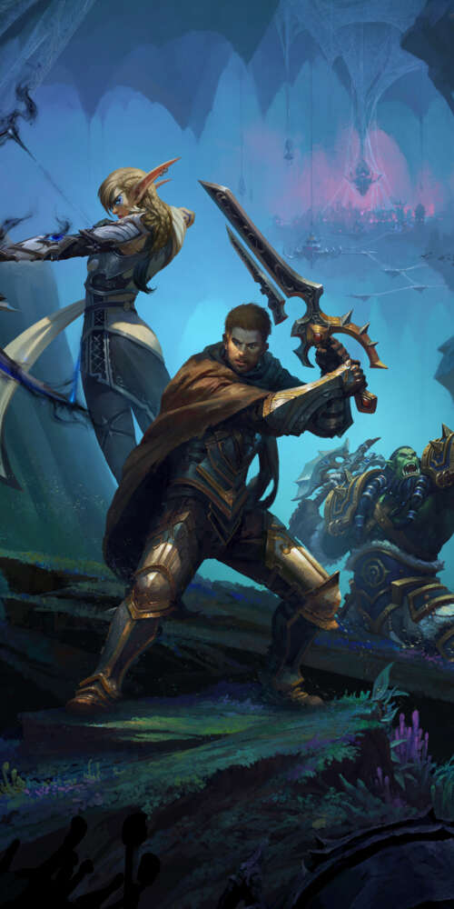 Alleria Windrunner, Anduin Wrynn, and Thrall from World of Warcraft Doogee Fire 3 Max wallpapers for android