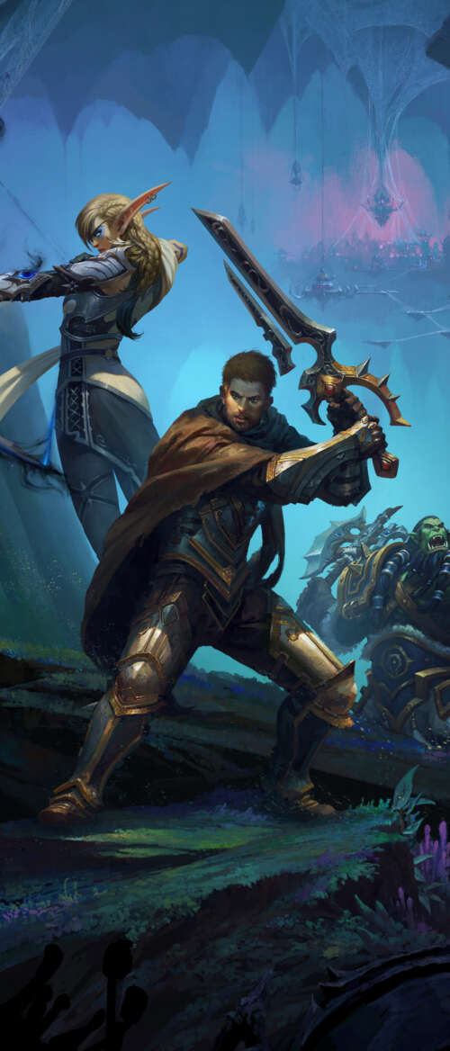 Alleria Windrunner, Anduin Wrynn, and Thrall from World of Warcraft Samsung Galaxy Z Flip7 background images hd
