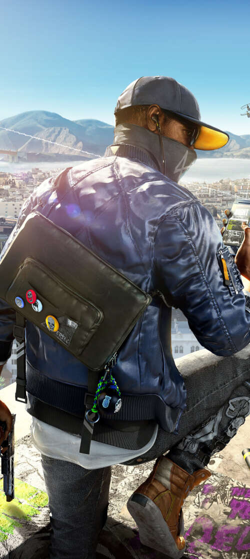 Marcus Holloway from the video game Watch Dogs 2 in an urban hacking setting. Oukitel WP58 Pro pictures for wallpaper