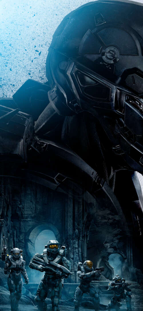 Il Master Chief, con l’iconica armatura MJOLNIR, dal videogioco Halo 5: Guardians. Apple iPhone 16e