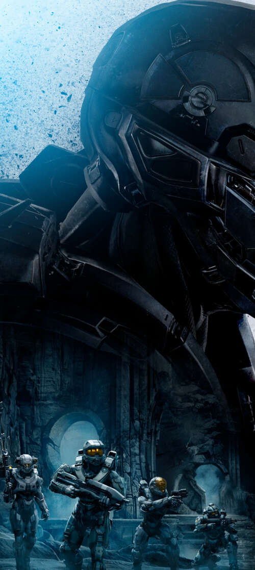 Il Master Chief indossa l’iconica armatura MJOLNIR del videogioco Halo 5: Guardians.