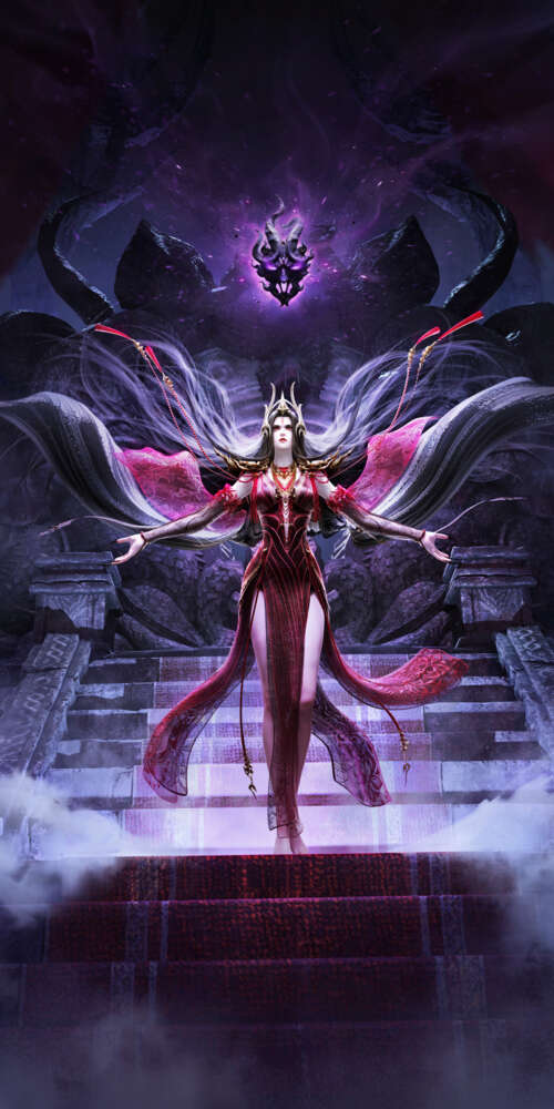 A mysterious witch-like character from the video game Naraka: Bladepoint featuring... Doogee Fire 3 Max wallpaper download