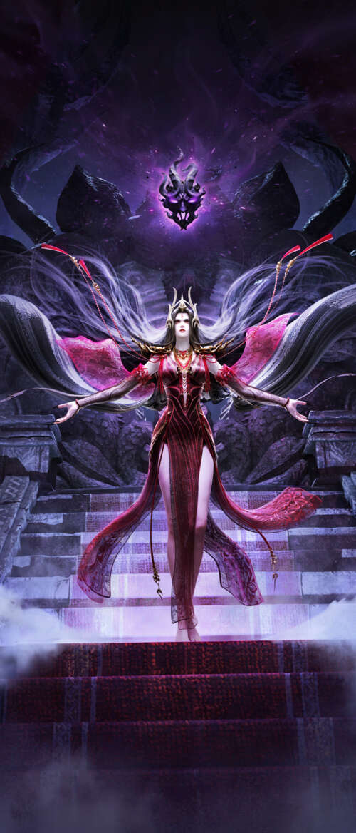 A mysterious witch-like character from the video game Naraka: Bladepoint featuring... nubia Flip 3 mobile wallpaper